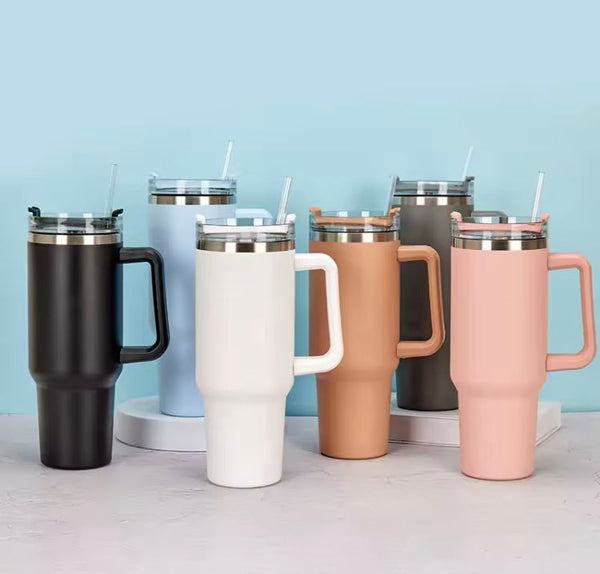 Double Wall Vacuum Tumbler, Stainless Steel Insulated Water Bottle, Stainless Steel Tumbler Cup with Lid Straw